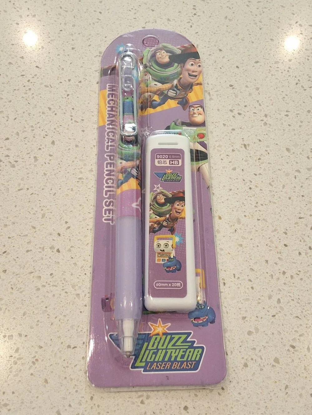 Toy Story Purple Mechanical Pencil And Lead Refills, NEW, 0.5 MM